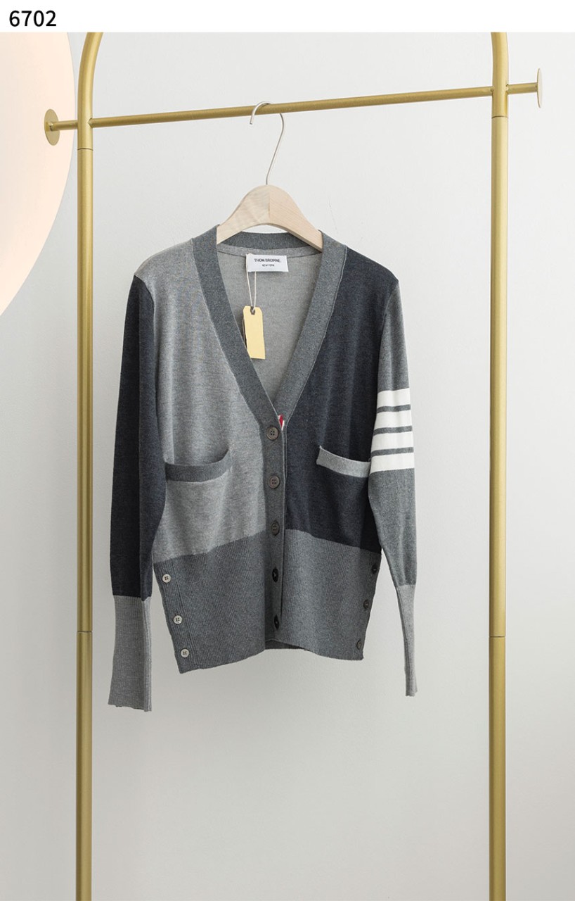 톰브라운 [Thom Browne] FUNMIX CREPE 4-BAR CARDIGAN