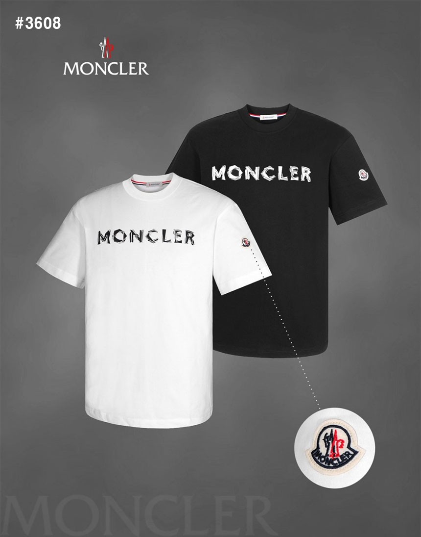[MONCLER] 몽클레어 로고 프린트 라운드 티셔츠