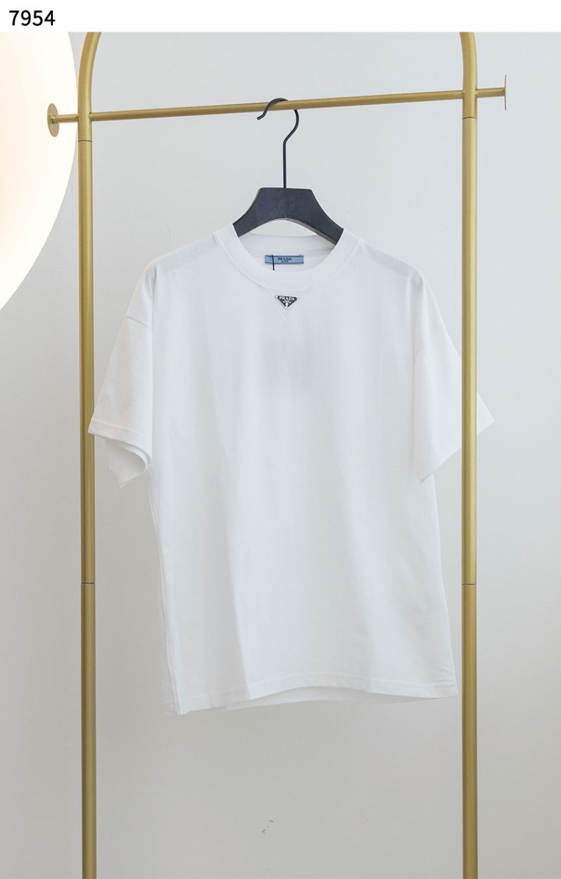 프라다 [PRADA] Prada Cotton T-Shirt White