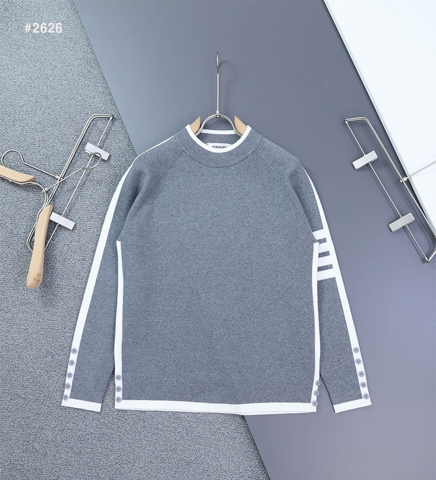 [THOM BROWNE]  톰브라운 밀라노 4바 클래식 라운드 니트