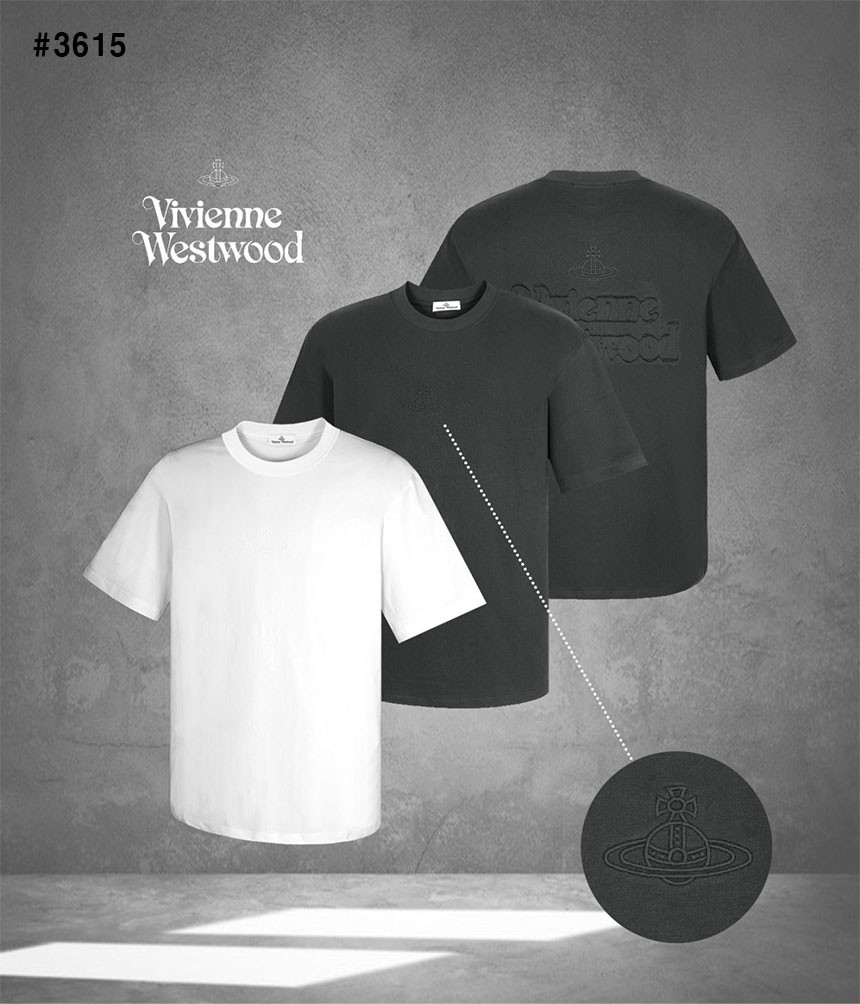 [Vivienne Westwood] 비비안웨스트우드 가슴로고자수 라운드 오버핏 티셔츠