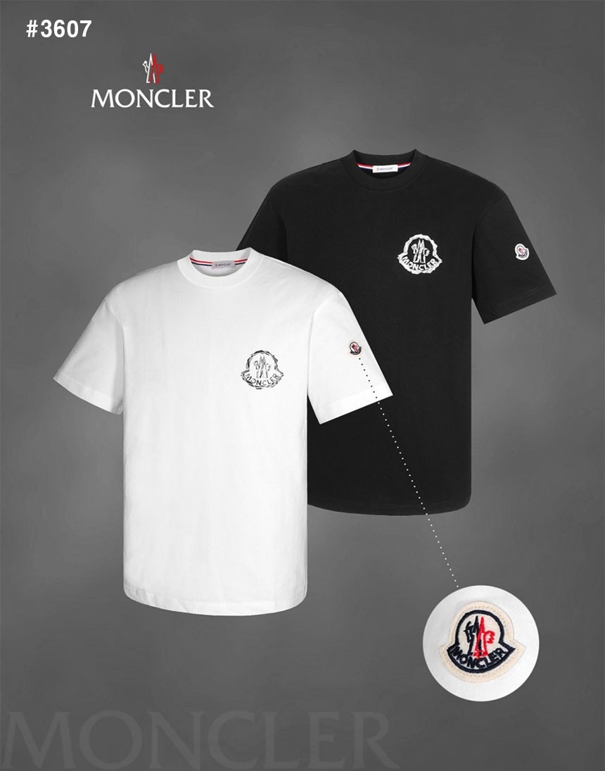 [MONCLER] 몽클레어 그래픽 로고 라운드 티셔츠