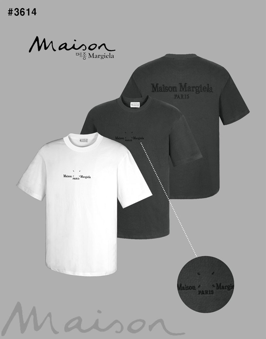 [Maison Margiela] 메종마르지엘라 가슴로고자수 라운드 오버핏 티셔츠