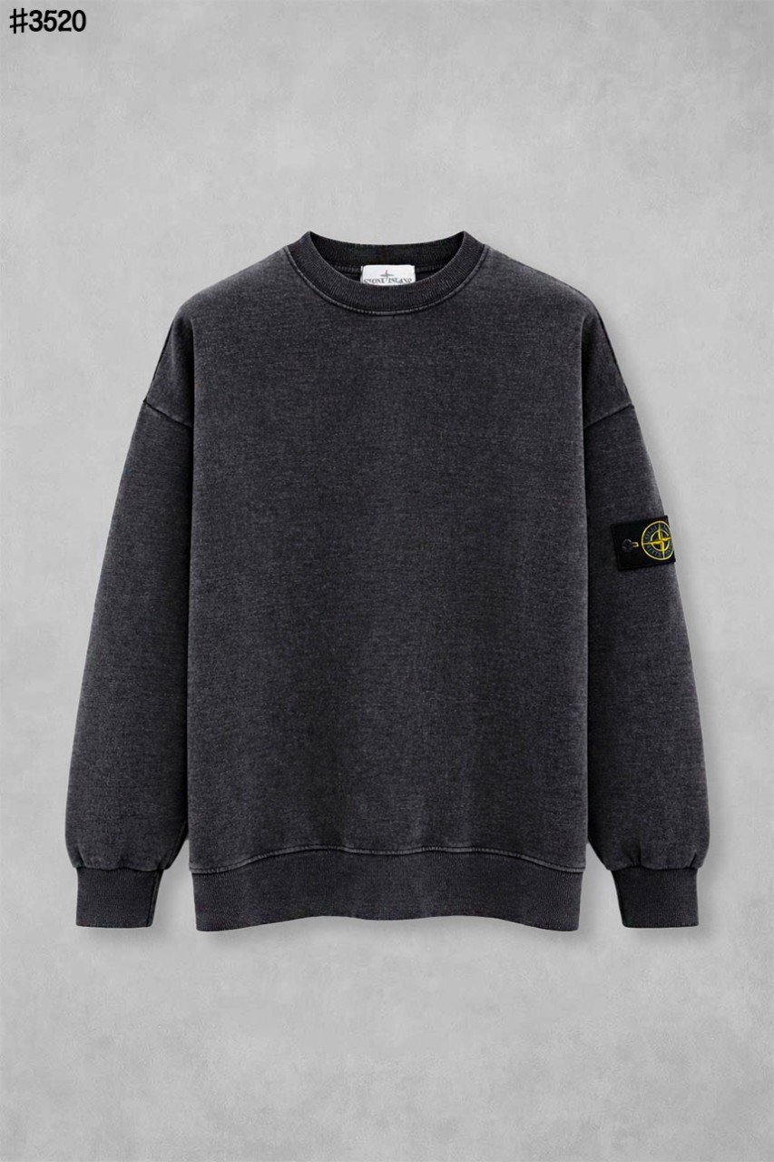 [STONE ISLAND] 스톤아일랜드 빈티지 피그먼트 오버핏 라운드 맨투맨 티셔츠