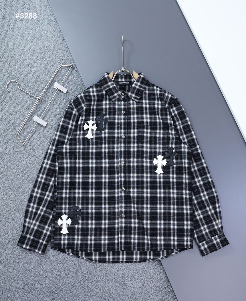 [Chrome Hearts] 크롬하츠 크로스 세메터리 체크 셔츠
