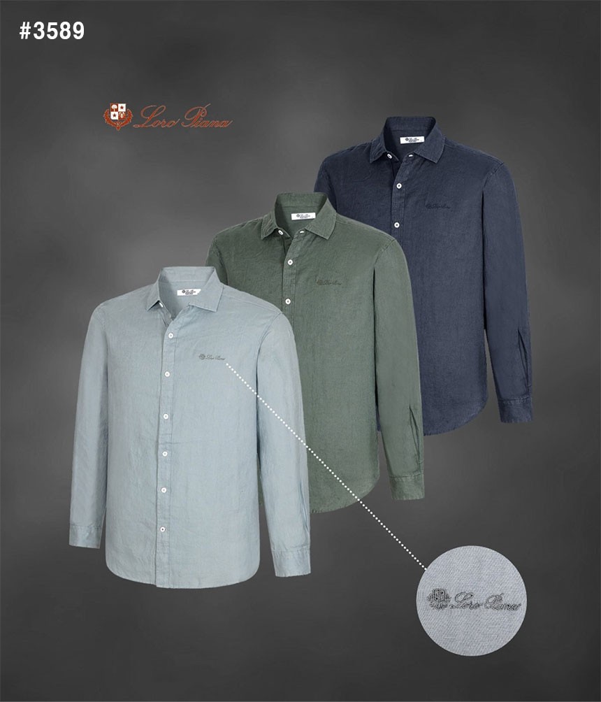 [LORO PIANA] 로로피아나 린넨 샴브레이 셔츠