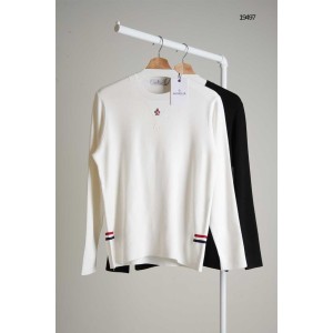 [MONCLER] 몽클레어 스몰로고 실키 삼선 니트