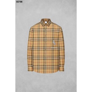 [BURBERRY] 버버리 유니콘 패치 클래식 체크 스트레치 코튼 셔츠