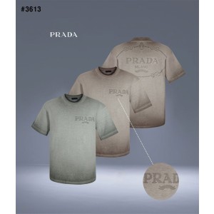 [PRADA] 프라다 빈티지워싱 레이저각인 티셔츠