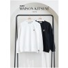 [MAISON KITSUNE] 메종키츠네 남여공용 폭스 헤드 자수 라운드 맨투맨 티셔츠