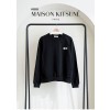 [MAISON KITSUNE] 메종키츠네 남여공용 더블 폭스헤드 자수 로고 라운드 맨투맨 티셔츠