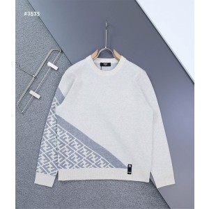 [FENDI] 팬디 FF로고 사선 클래식 라운드 니트