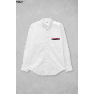 [THOM BROWNE] 톰브라운 그로그랭 포켓 화이트 옥스포드 버튼 다운 셔츠