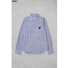 [Comme des Garcons] 꼼데가르송 스트라이프 블랙 하트 포플린 셔츠