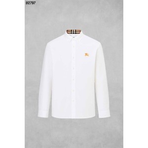 [BURBERRY] 버버리 EKD 자수 로고 솔리드 옥스포드 셔츠