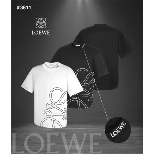 [LOEWE] 로에베 넥 로고자수 라운드 오버핏 티셔츠