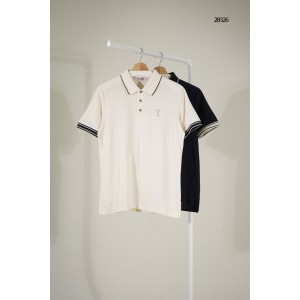 [BRUNELLO CUCINELLI] 브루넬로 쿠치넬리 로고 자수 카라 반팔 티셔츠