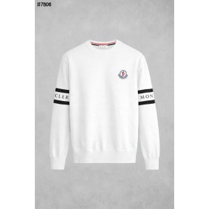 [MONCLER] 몽클레어 자수 로고 밴드 라인 울 블렌드 니트 풀오버