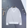 [THOM BROWNE] 톰브라운 밀라노 4바 울 V넥 니트