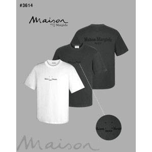 [Maison Margiela] 메종마르지엘라 가슴로고자수 라운드 오버핏 티셔츠