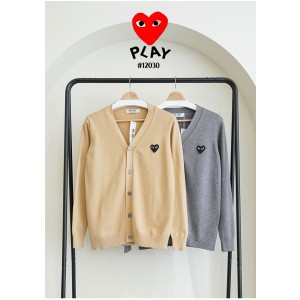 [Comme des Garcons] 꼼데가르송 블랙하트 로고 브이넥 니트 가디건