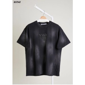 [Alexander Wang] 알렉산더왕 가먼트다이드 도트 로고 오버사이즈 티셔츠