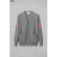 [THOM BROWNE] 톰브라운 RWB 암밴드 파인 메리노 울 브이넥 가디건