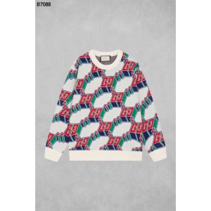 [GUCCI] 구찌 스퀘어 GG 지오메트릭 울 자카드 니트 풀오버