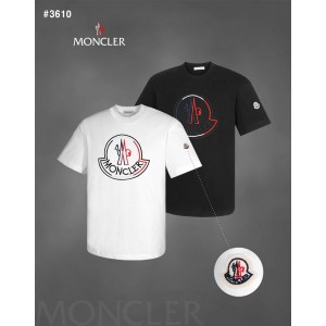 [MONCLER] 몽클레어 빅로고자수 라운드 티셔츠