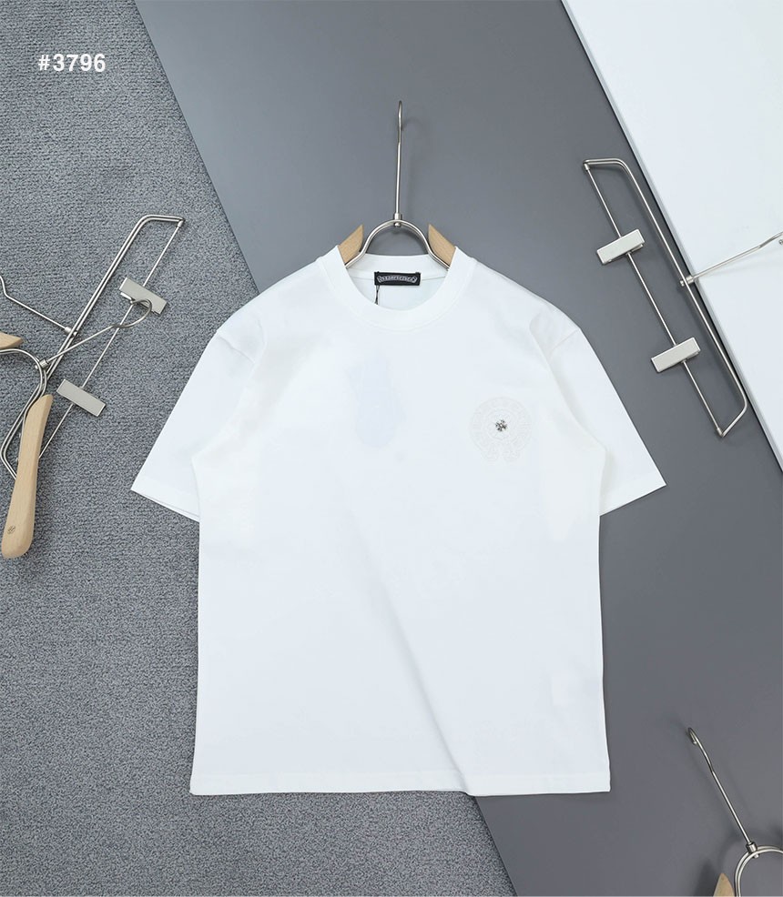 [Chrome Hearts] 크롬하츠 홀스슈 레터링자수 라운드 반팔 티셔츠