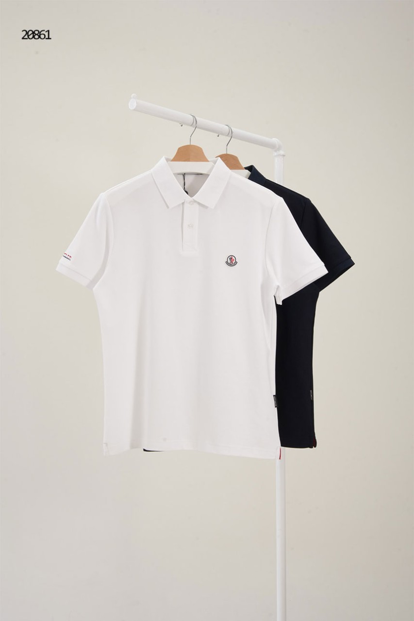 [MONCLER] 몽클레어 심플 라인 시그니처 와펜 포인트 폴로 티셔츠