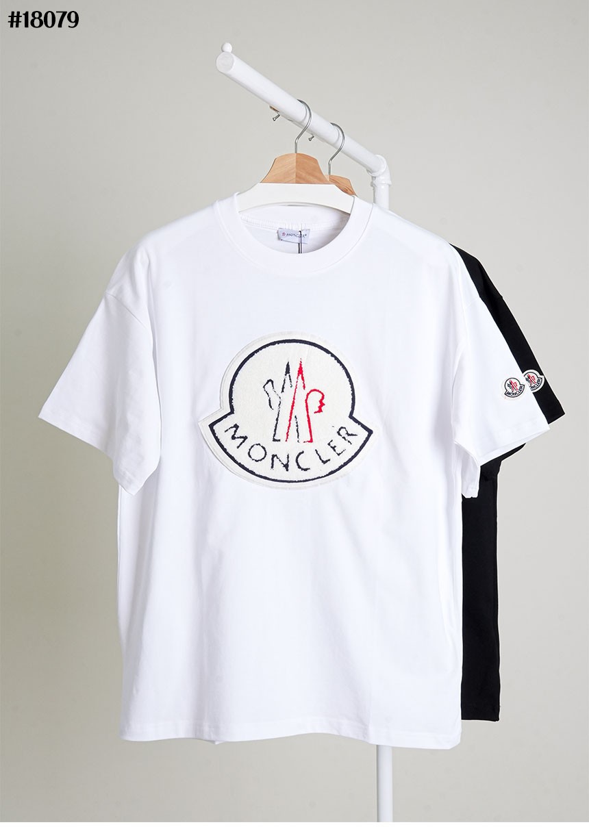 [MONCLER] 몽클레어 부클레 모니프 로고 베이직 코튼 티셔츠
