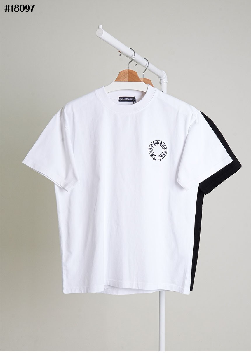 [Chrome Hearts] 크롬하츠 홀스슈 자수 로고 빈티지 코튼 크루넥 티셔츠