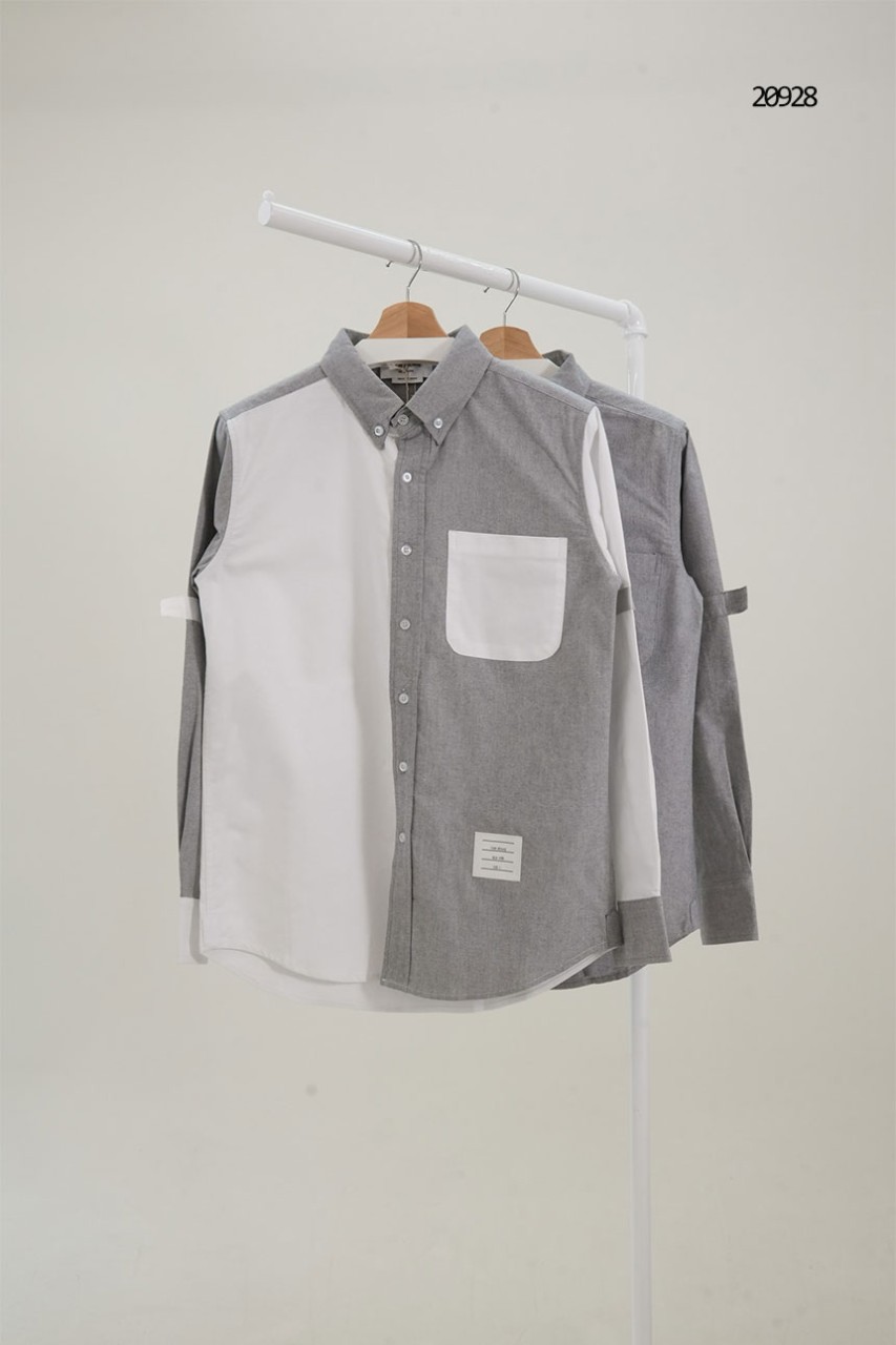 [THOM BROWNE] 톰브라운 암밴드 포인트 포켓 와이 셔츠