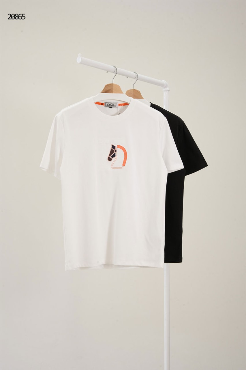 [HERMES] 에르메스 홀스 H 자수 반팔 티셔츠