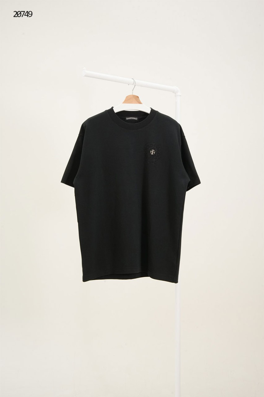 [Chrome Hearts] 크롬하츠 더블 크로스 포인트 자수 스틸 반팔 티셔츠