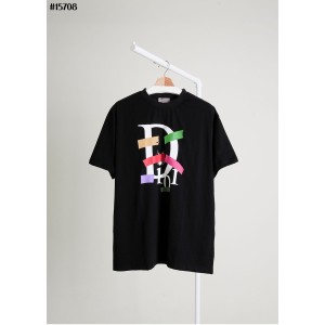 [DIOR] 크리스찬 디올 컬러 테잎 그래픽 코튼 티셔츠