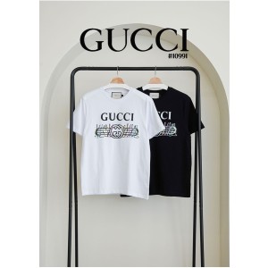 [GUCCI] 구찌 매장판  23SS GG로고 그래피티 프린트 코튼 저지 반팔티