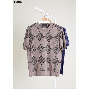 [LOUIS VUITTON] 루이비통 자수 로고 아가일 메리노 울 니트 풀오버