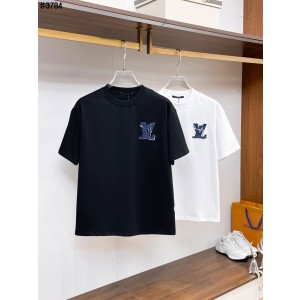 [LOUIS VUITTON] 루이비통 LV 데님 사이드 업 숏 슬리브 티셔츠