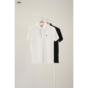[LORO PIANA] 로로피아나 실리콘 패치 포인트 피케 쿨링 카라 반팔 티셔츠