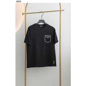 [FENDI] 팬디 수입고급 화이트 라인 포켓 티셔츠