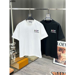 [LOUIS VUITTON] 루이비통 네온 컬러 모노그램 자수 로고 숏 슬리브 티셔츠