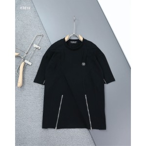[PHILLIPP PLEIN] 필립플레인 지퍼 패디드 라운드 반팔 티셔츠