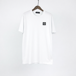 [STONE ISLAND]블랙 패치 반팔티