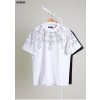 [Chrome Hearts] 크롬하츠 크리스탈 디테일 세메터리 그래픽 코튼 크루넥 티셔츠
