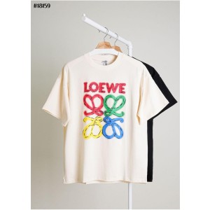 [LOEWE] 로에베 레인보우 아나그램 그래픽 코튼 숏 슬리브 티셔츠