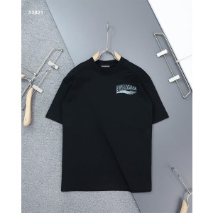 [BALENCIAGA] 발렌시아가 BB 멀티로고 자수 라운드 반팔 티셔츠