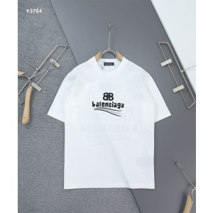 [BALENCIAGA] 발렌시아가 BB 멀티로고 자수 라운드 반팔 티셔츠
