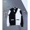 [THOM BROWNE] 톰브라운 투톤 펀믹스 암밴드 브이넥 가디건